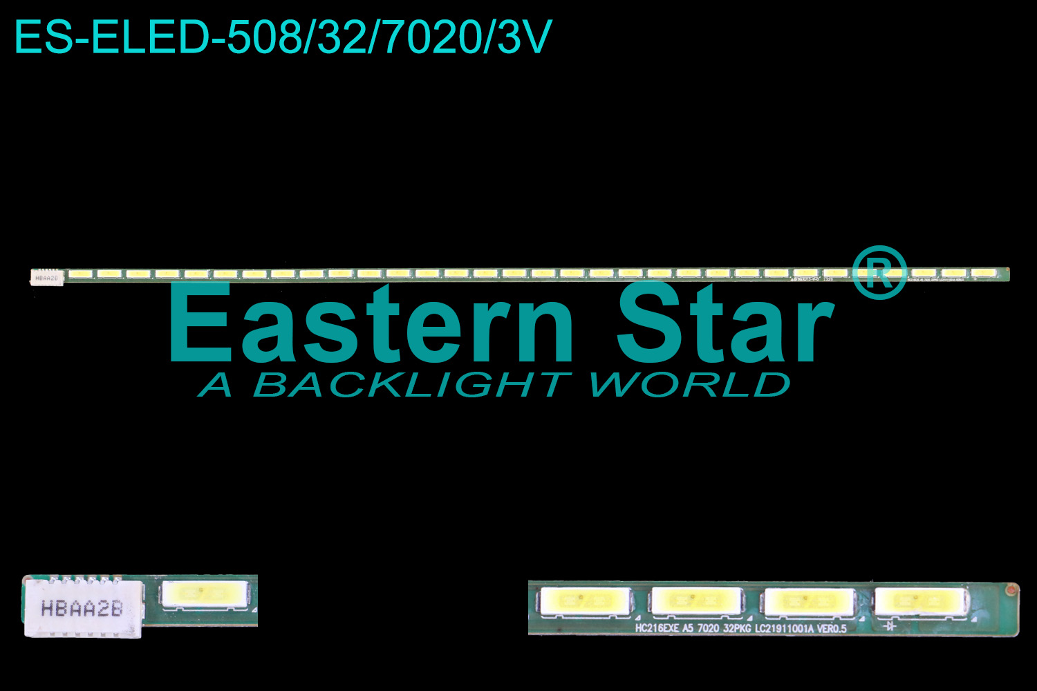 ES-ELED-508 ELED/EDGE TV backlight use for 22'' Lg HC216EXE A5 7020 32PKG LC21911001A VER0.5 LED STRIPS(1)