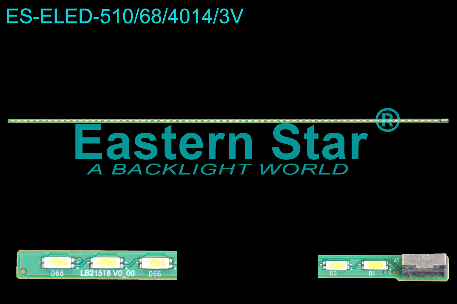 ES-ELED-510 ELED/EDGE TV backlight use for 22'' Vestel 22PF5021B LB21518 V0_00 LED STRIPS(1)