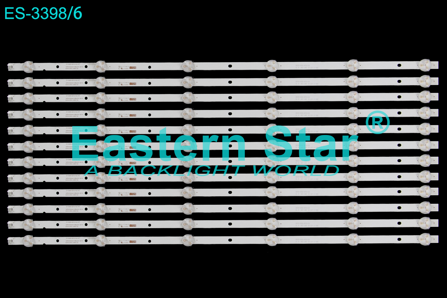 ES-3398 LED TV Backlight use for 55" Axen/Sunny AX55LEDA88/0227,sn55leda88,sn55leda38/0217 CY-55OD-6X12-HL+HT NPB15D544103BL041-001H 8D55-DNDL-M8612A 8D55-DNDL-M7612A  LED STRIP(12)