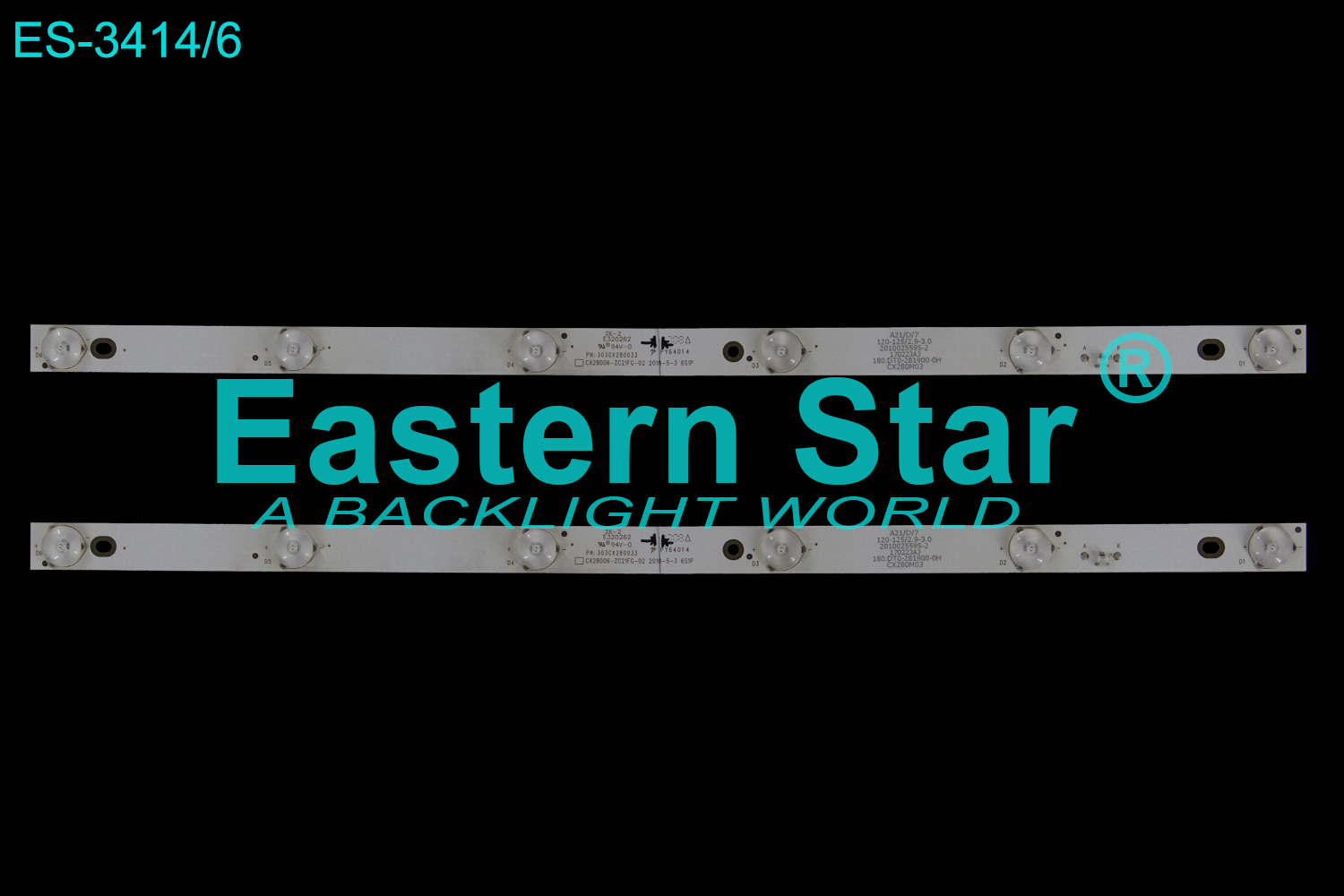 ES-3414 LED TV Backlight use for 28" Horizon/Orion  28HL5300/OLT28100 CX28D06-ZC21FG-02 2016-5-3 6S1PCX280M03 LED STRIP(2)