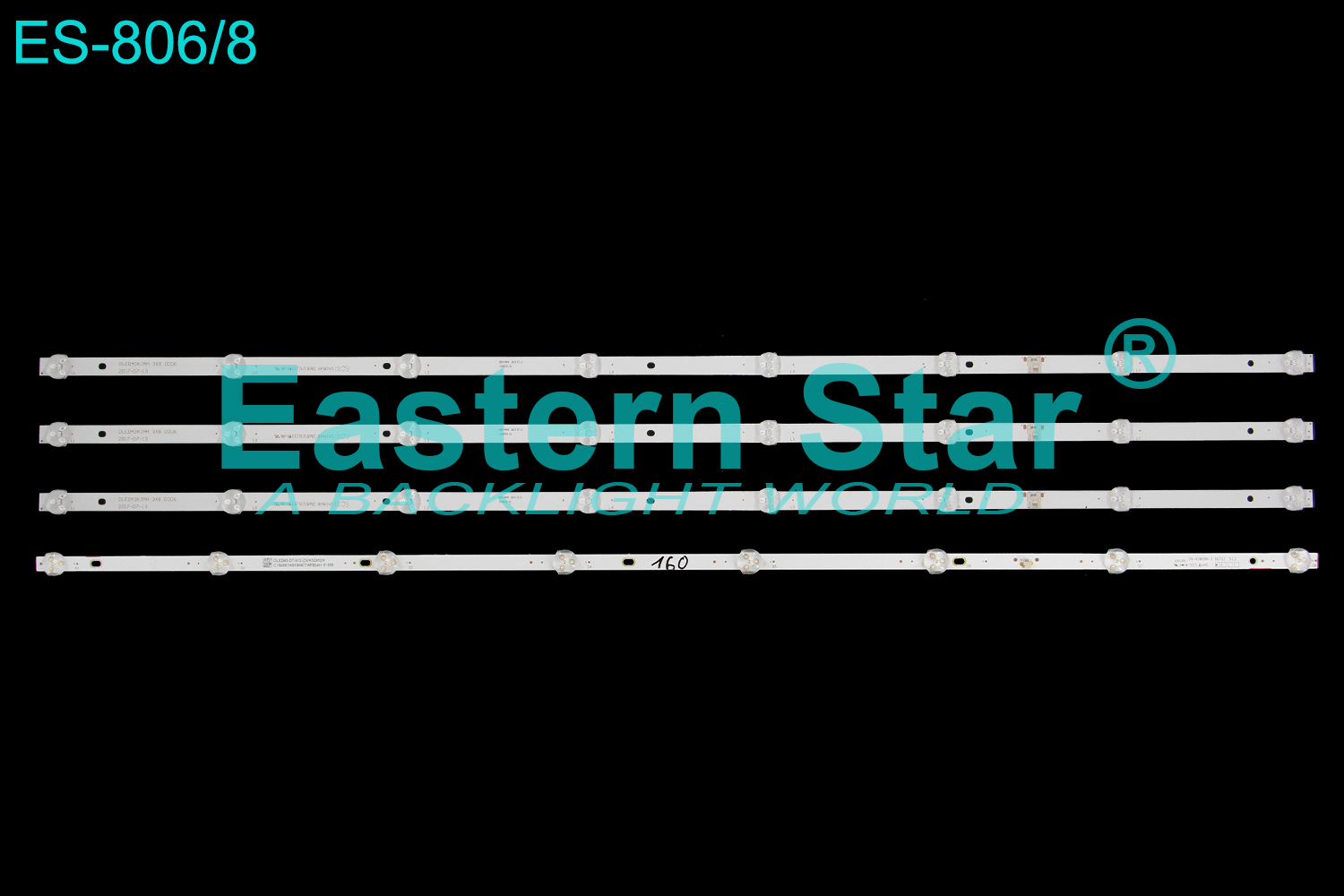 ES-806 LED TV Backlight use for 43'' Polaroid PTV43174KILED / PTV4317ILED  DLED43KJAH 3X8 0006 2017-07-13 / ZN-43W08H-3 80703 V2.2 DLED43-DT-012-ZX/K3Z412H C1500Y4G190477APB34H 01656 LED STRIPS(3)