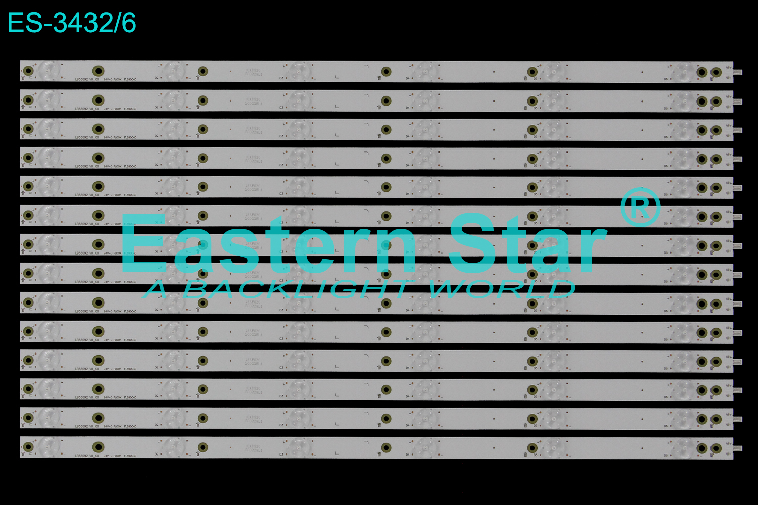 ES-3432 LED TV Backlight use for 55" Vizio D55UN-E1,  E55-E1 LB55092 V0_00  LB-PF3030-GJVIZIO5514X6AHY2-H  LED STRIP(14)