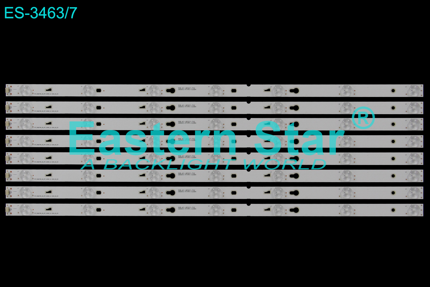 ES-3463 LED TV Backlight use for 55" Tcl 55US57TGAA 006-P1K3465A,  T0T_55D2700_UD_8X7_3030C_V1 2015_05_25, 55HR330M07A2 V0, YHB-4C-LB3201-YH2, 060616-rH7XFS-02064  LED STRIP(8)