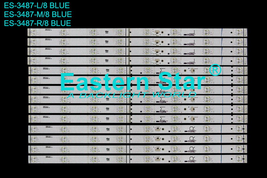 ES-3487 LED TV Backlight use for 65" Tcl 65S535 65HR330M08A3 V3, 65HR330M08B3 V3, 65HR330M08C3 V3,4C-LB6508-HR06J,  4C-LB6508-HR07J, 4C-LB6508-HR08J  LED STRIP(14)