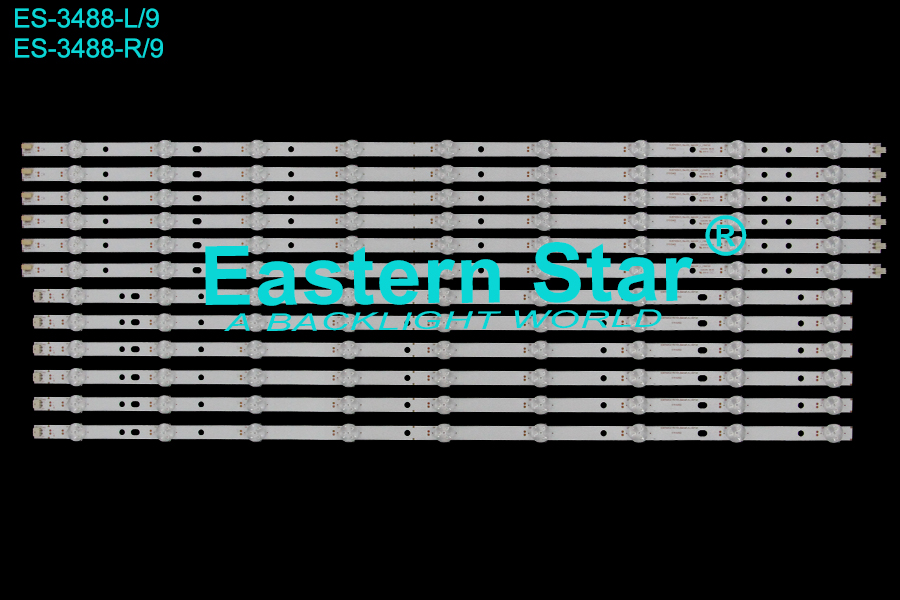 ES-3488 LED TV Backlight use for 70" Vizio E70U-D3 SVG700A10_Rev03_9WICOP_L_150723,  SVG700A10_Rev03_9WICOP_R_150723 LED STRIP(12)