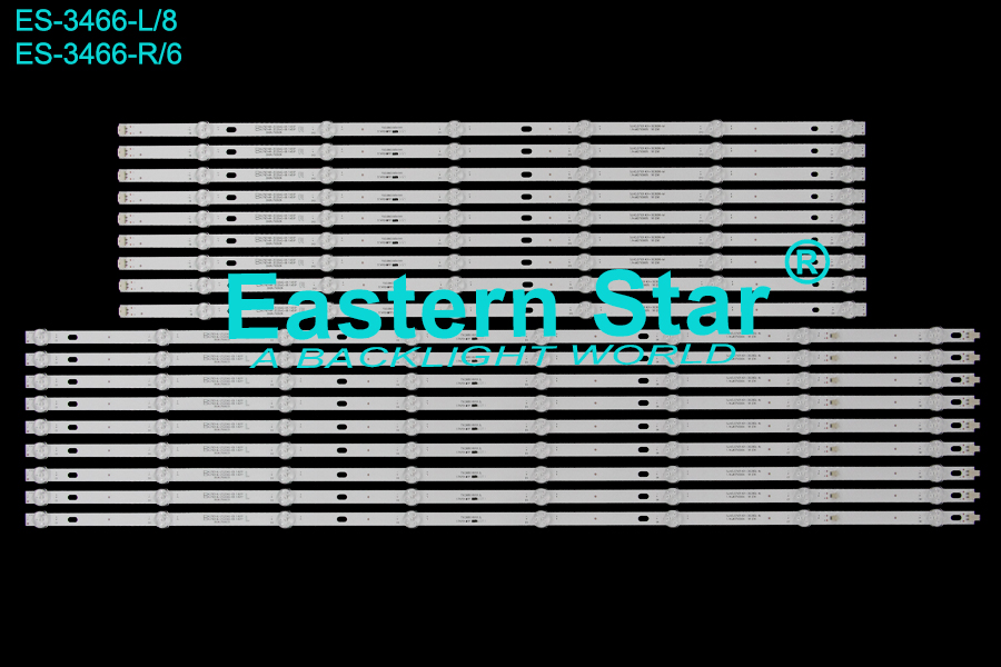 ES-3466 LED TV Backlight use for 75" Awox KJ75D14L-ZC22AG-05 14S1P ZC22AG-06 75D3B8CX83012L  SJ.HZ.D7501401-3030DL-M 1.14.MD750004 LED STRIP(18)
