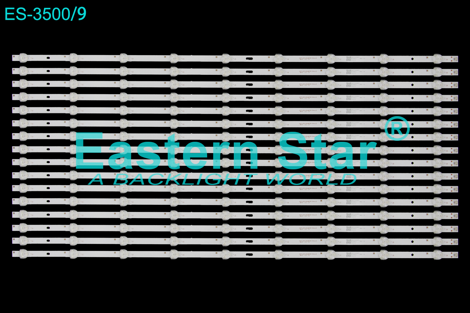 ES-3500 LED TV Backlight use for 70" Rca RNSMU7036, SRCUS7040, RNSMU7040, RTU7074  AE011048, |HRS_SQY70_9X16_1W_MCPCB LED STRIP(16)