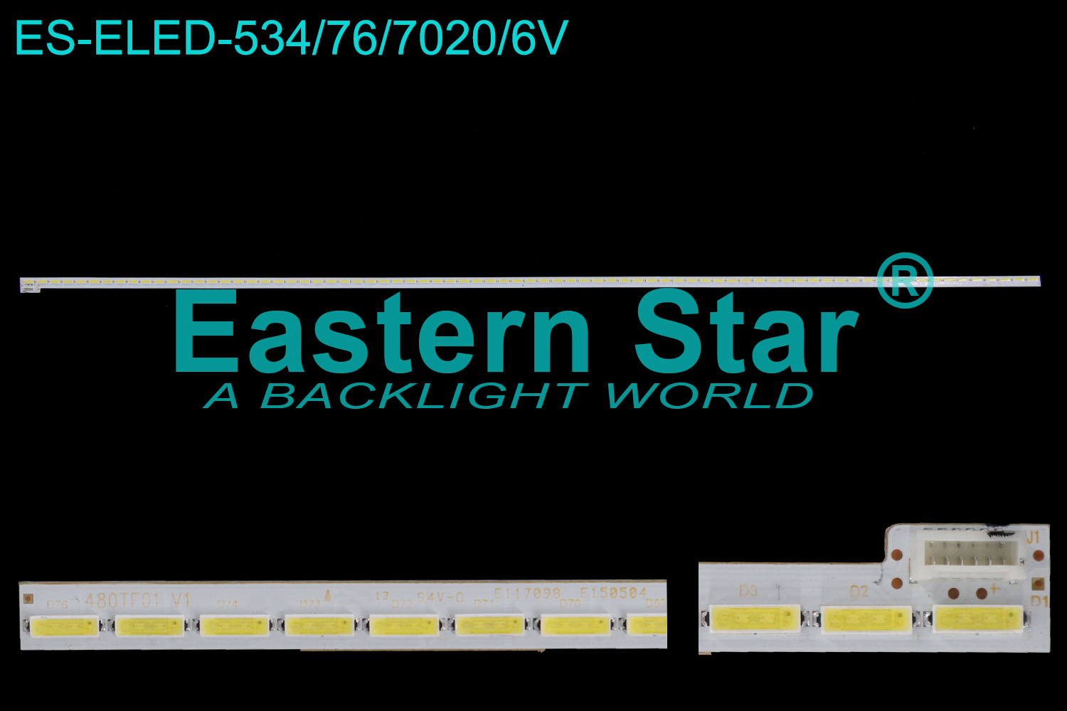 ES-ELED-534 ELED/EDGE TV backlight use for 48'' Vestel/Arcelik 480TF01 V1 - E117098 - E150504  BX48003000-3BD12-0-G-437-0232  7620G480EB01  B48 LW8467,BX48003000-4BIJ3-0-G-436-0204  ARCELIK BMS SS 50HZ 3D057K48-A05,057K48-A32 BX-48003000  LED STRIPS(1)