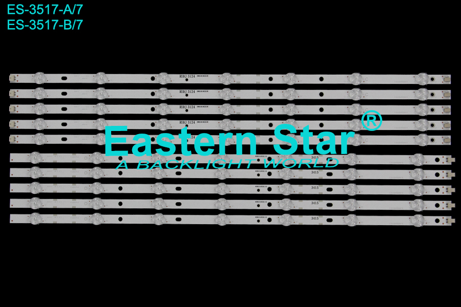 ES-3517 LED TV Backlight use for 55" Vizio E55-D0 IC-D-VZAA55D697A,  IC-C-VZAA55D697B, 098101003109, 098101003110, E330254 LED STRIP(10)