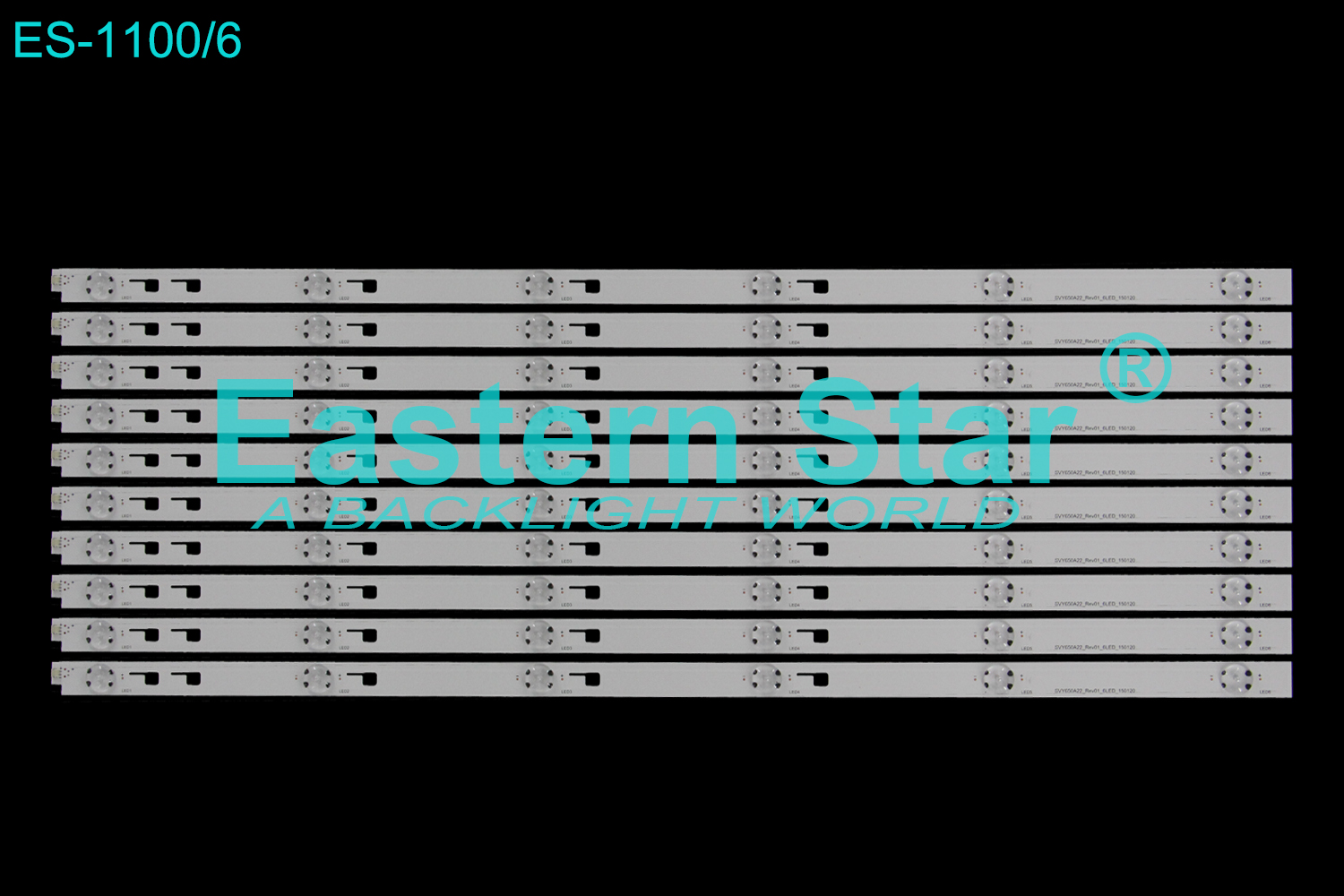 ES-1100 LED TV Backlight use for 65" Sony  XBR-65X810C,KD-65X8000C SVY650A22_Rev01_6LED_150120 LED STRIP(10)