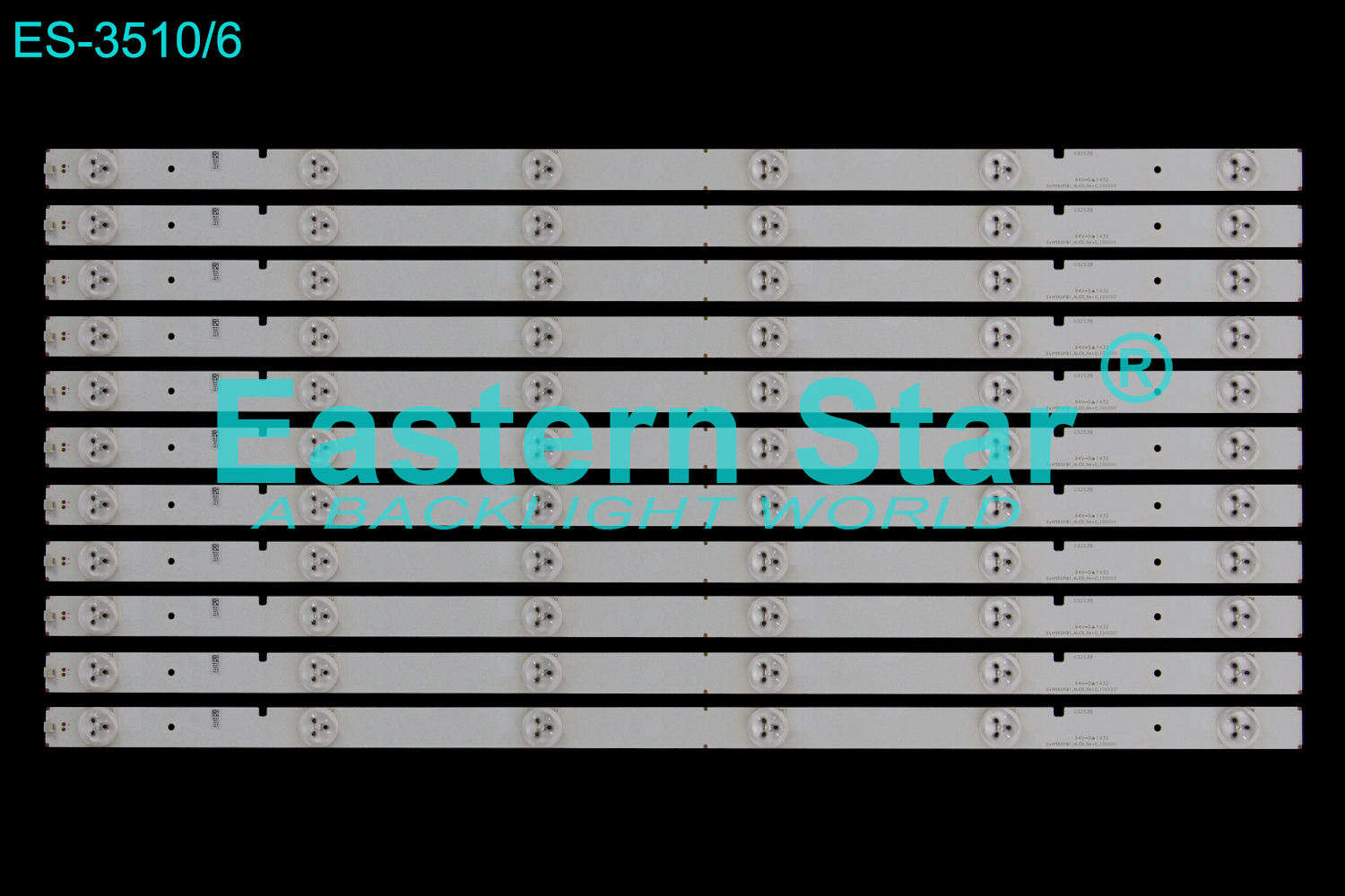 ES-3510 LED TV Backlight use for 55" Hisense  55K220,LED55EC280JD,LED55EC290N,LED55K20JD SVH550AB1_6LED_REV0 131030  LED STRIP(11)