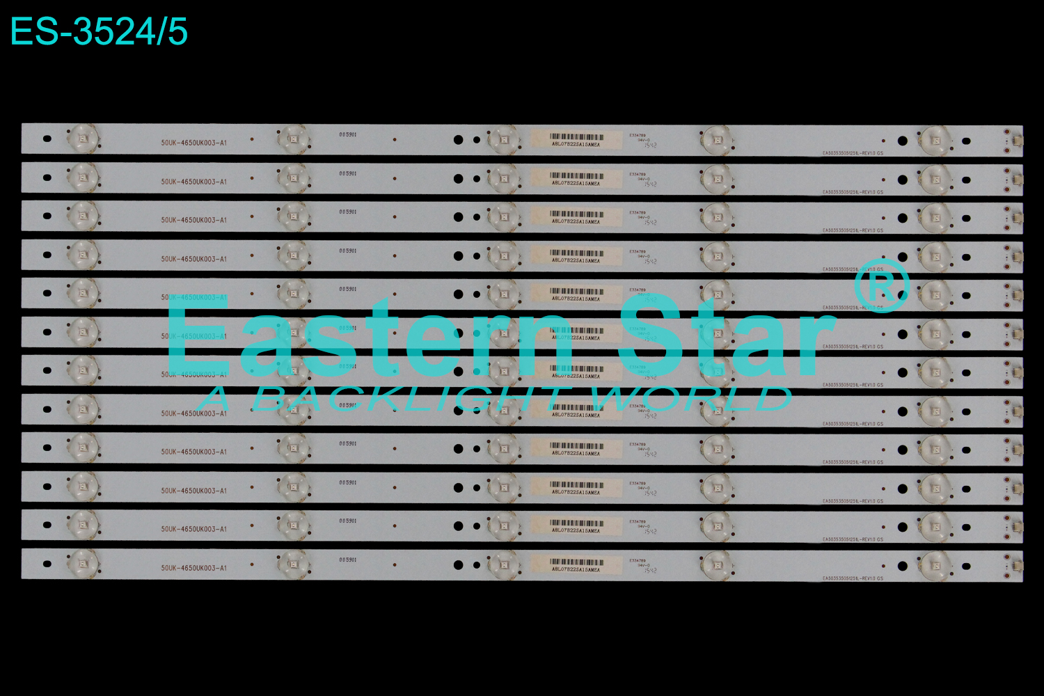 ES-3524 LED TV Backlight use for 50" Haier 50A6/H50E18/LE50AL88U51 EA503535051251L-REV1.0 GS ECHOM-50UK-4650UK003-A1 A8L07B22SA15AMEA  LED STRIP(12)