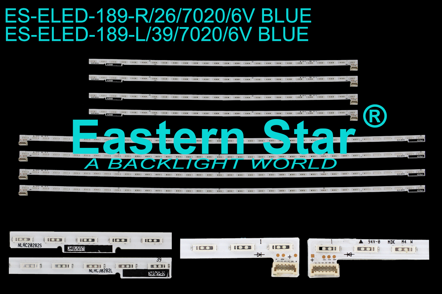 ES-ELED-189 ELED/EDGE TV backlight use for 65'' Sony  KDL-65S990A NLAC20282S, NLAC30282L  LED STRIPS(8)