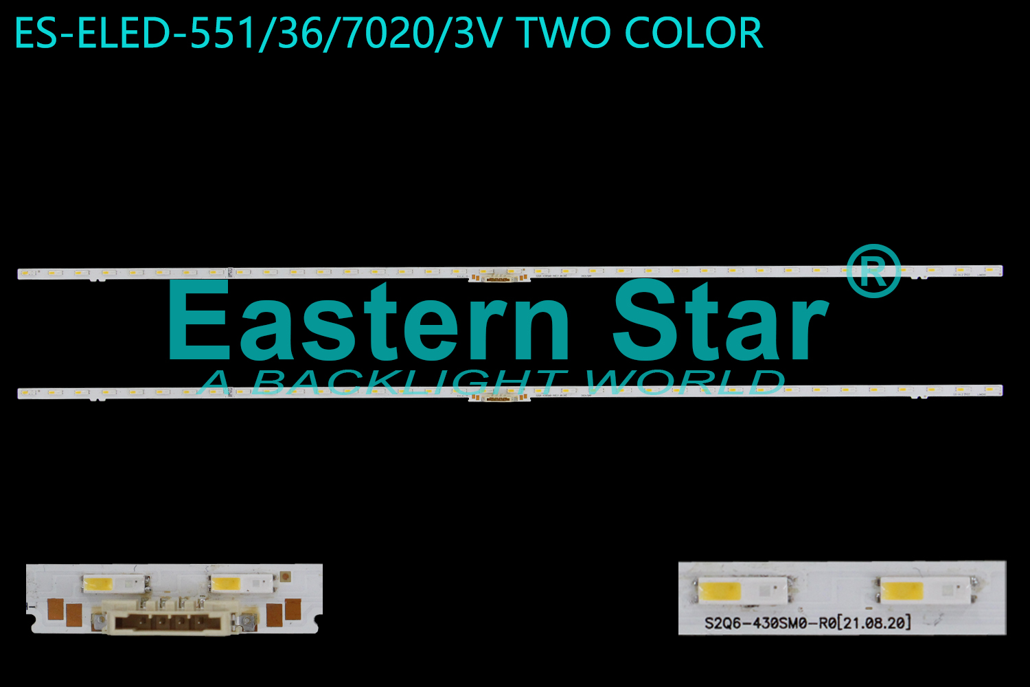 ES-ELED-551 ELED/EDGE TV backlight use for 43'' Samsung  S2Q6-430SM0-R0[21.08.20] Q60B_STC430AK6_7020N_2IN1_36LEDs_REV1.0_210919 BN96-54488A C LED STRIPS(2)