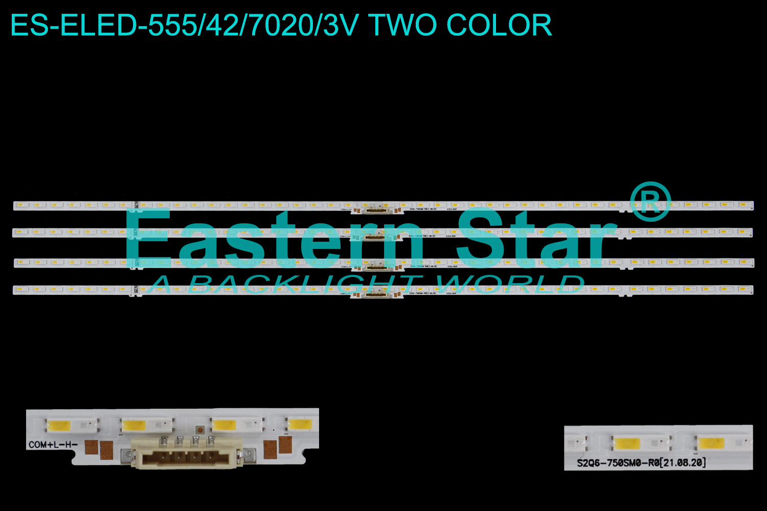 ES-ELED-555 ELED/EDGE TV backlight use for 75'' Samsung  S2Q6-750SM0-R0[21.08.20] 42EA/BAR Q60B_STC750AD1_7020N_2IN1_42LEDs_REV1.0_210919 BN96-54494A E313218  LED STRIPS(4)