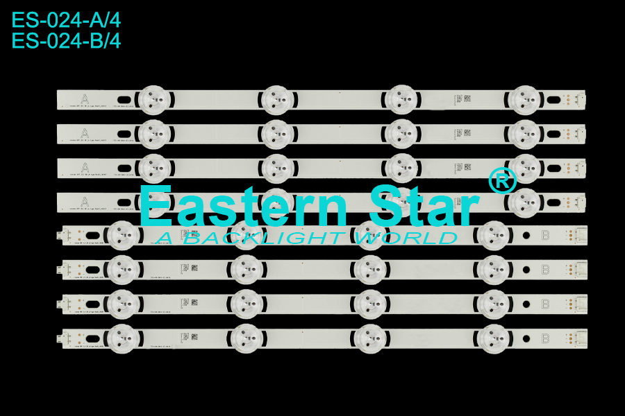 ES-024 LED/LCD TV BACKLIGHT use for Lg DRT 3.0 39''_A/B TYPE Replacement LED Backlight Strips (8)