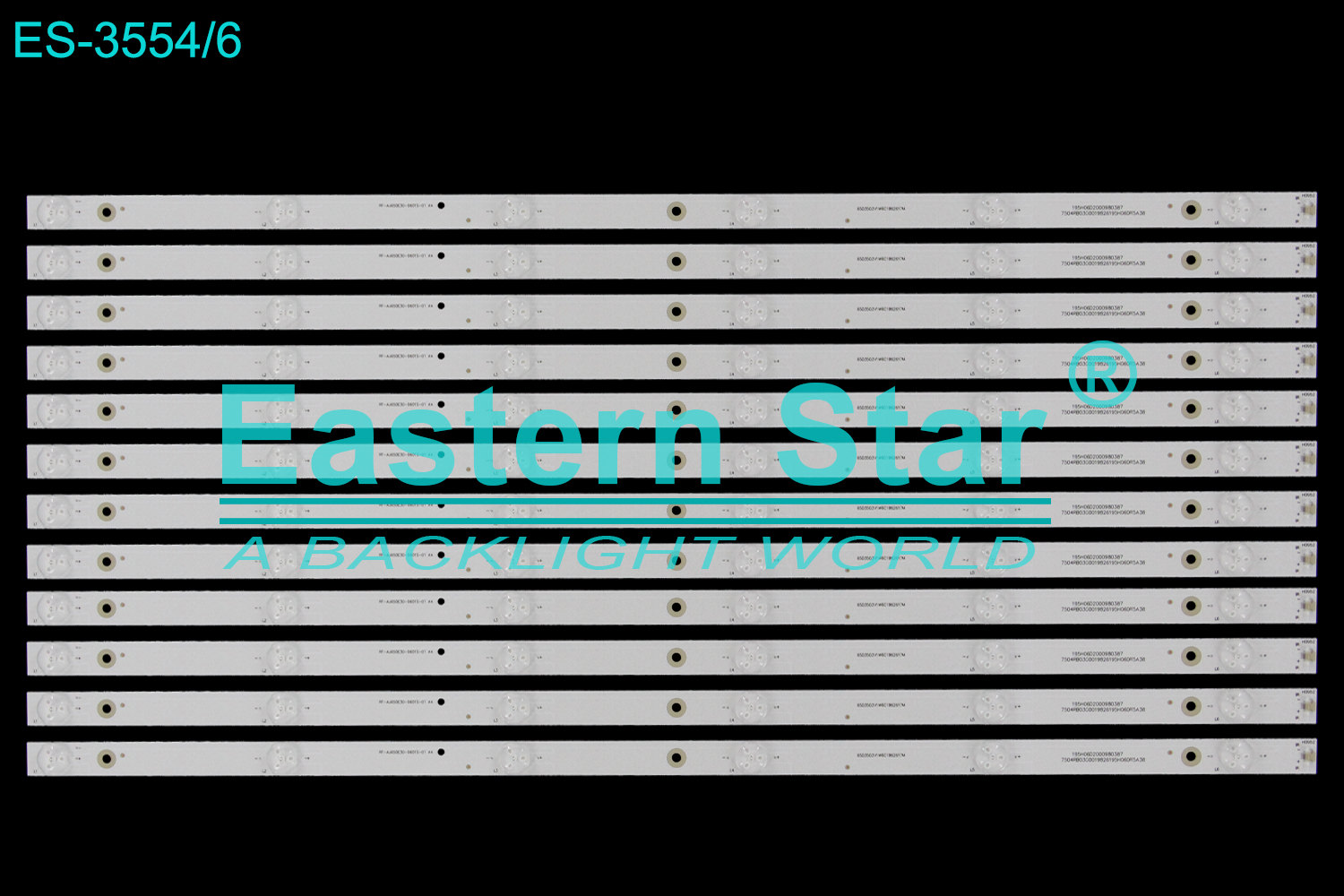 ES-3554 LED TV Backlight use for 65" Sharp LC-65CUG8052E RF-AJ650E30-0601S-01 A4 65D3503V1W6C1B62617M 195H06D2000980387 7504RB03G0019826195H06DR5A38  LED STRIP(12)