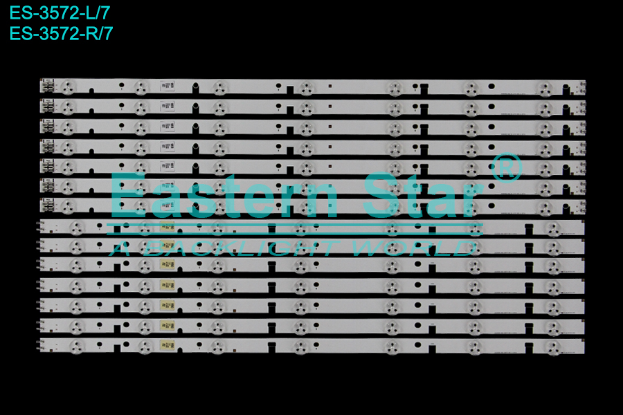 ES-3572 LED TV Backlight use for 55" Samsung LH55MDBPLGA/ZA UN55EH6000FXZA 2012SVS55 3228FHD LEFT07/RIGHT07 REV1.6 120718, 55-3535LED-98EA-L,  BN96-24611A, BN96-24612A, D1GE-550SCA-R3,  D1GE-550SCB-R3 LED STRIP(14)