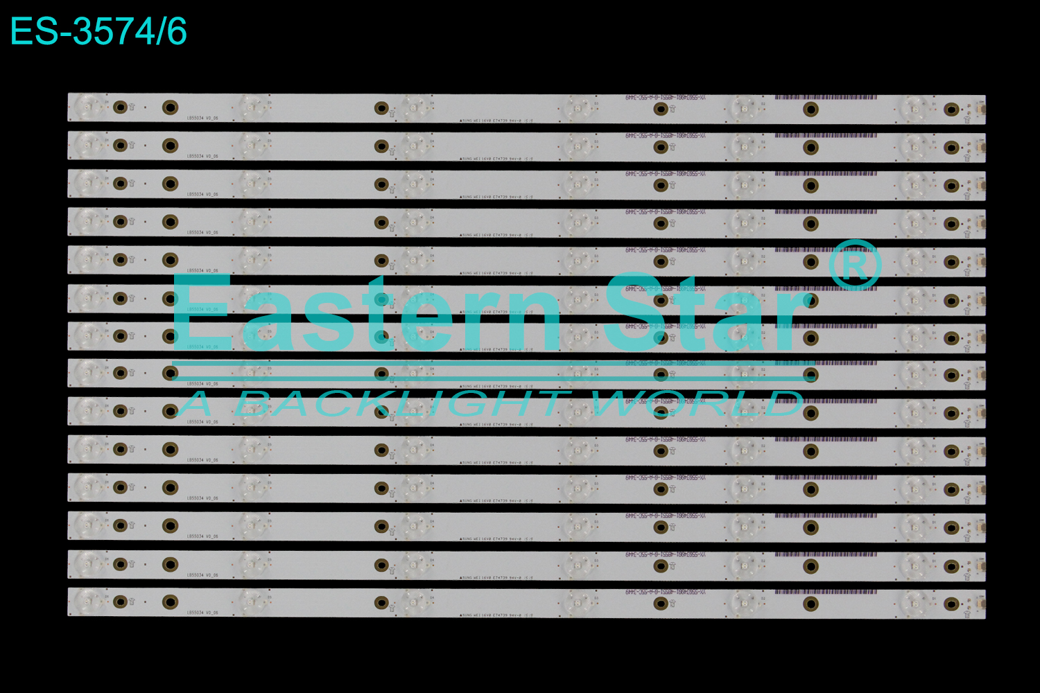 ES-3574 LED TV Backlight use for 55" Vizio D55U-D1  E55-C1 YX-55034001-48551-0-A-550-3449, GJ-D2P5 2K15-550-D712-V6, LB55034 V0_05, LB55034 V0_06  LED STRIP(14)