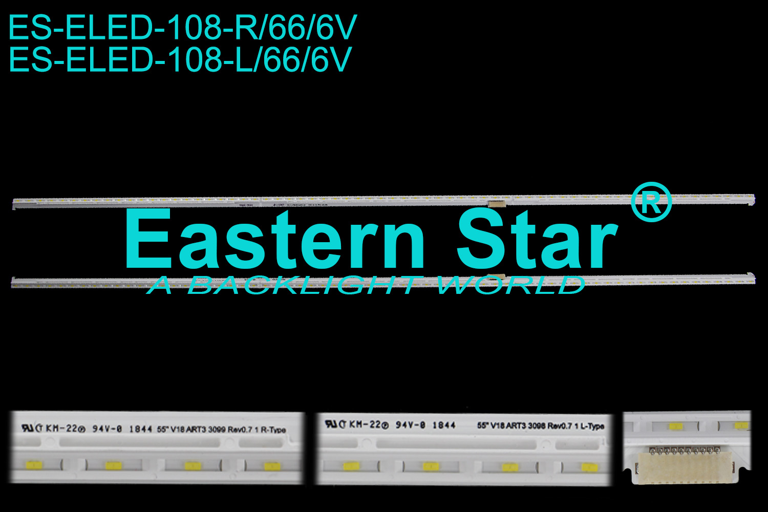 ES-ELED-108 ELED/EDGE TV backlight use for Lg 55'' 66LEDs  55"V18 ART3 3098 Rev0.7 L-Type LNU21J QF 6916L_3098A  55"V18 ART3 3098 Rev0.7 R-Type Q1U21J QH 6916L_3099A (/)