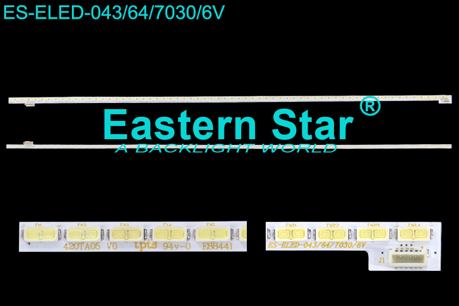 ES-ELED-043 ELED/EDGE TV backlight use for Lg 42'' 64LEDs 420TA05 V0 94V-0 E88441/LLG Innotk 42Inch 7030PKG 64EA Rev0.2 led backlight strips T420HVN01.1