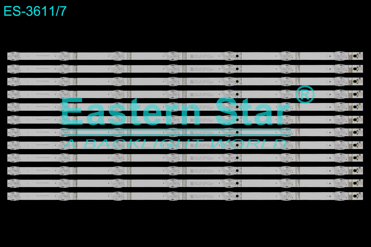 ES-3611 LED TV Backlight use for 65" Huawei  HD65KANS ZS653030120708HREV1.2 6502003V2W7C1B65112M、650387CY65212 LED STRIP(12)