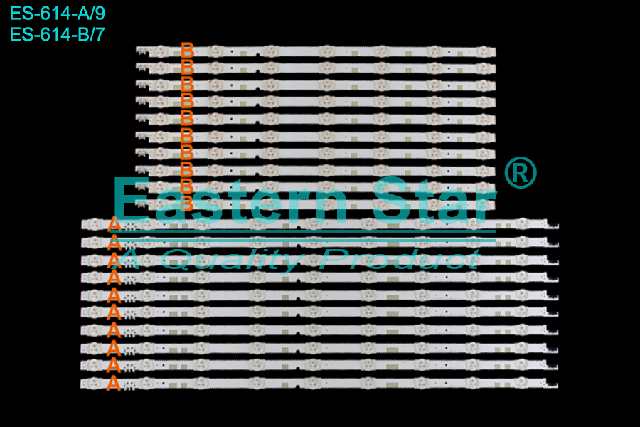ES-614 LED TV Backlight use for Samsung 60'' V5DR_600SCA/B_R0[15.05.30] LED STRIPS(20)