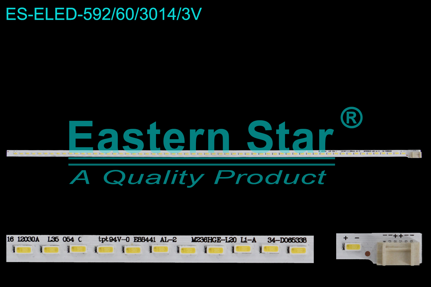 ES-ELED-592 ELED/EDGE TV backlight use for 23.6'' Samsung M236HGE-L20 L1-A 34-D065338  LED STRIPS(/)