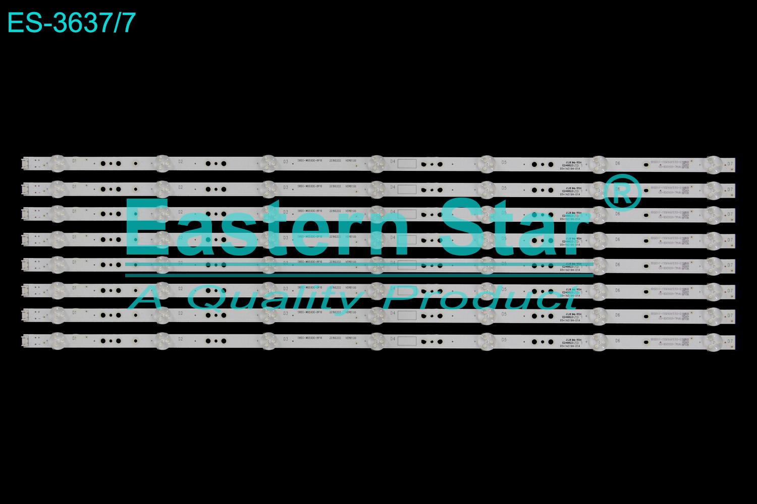 ES-3637 LED TV Backlight use for 65" Skyworth  65UC6200  5800-W65000-8P10 20190202 VER01.00 LED STRIP(12)