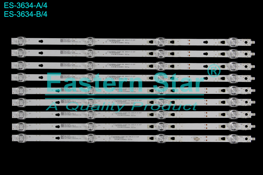 ES-3634 LED TV Backlight use for 50" Onn L50M5-AD、L50M5-AZ,Lt-50maw595  30350004005E 30350004006E LED50D04A-ZC26AG-02E LED50D04B-ZC26AG-02E LED STRIP(9)