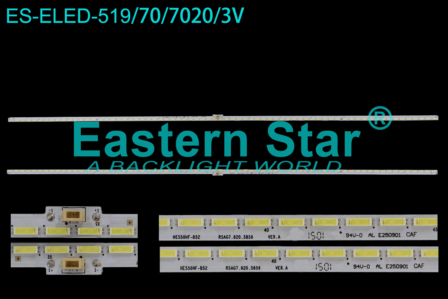 ES-ELED-519=ES-ELED-366 ELED/EDGE TV backlight use for 55'' Hisense LED55K370 HE550HF-B52  RSAG7.820.5856  VER.A LED STRIPS(2)