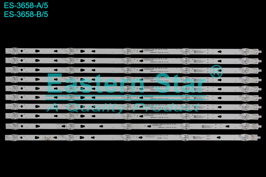 ES-3658 LED TV Backlight use for 55" Onn  100012586  A: LED55D05A-ZC29AG-02C, 30355005214C   B:  LED55D05B-ZC29AG-02C, 30355005215C LED STRIP(10)