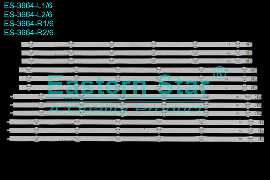 ES-3664 LED TV Backlight use for 55"  E550I-A0 6916L-1436A  6916L-1435A  6916L-1433A  6916L-1434A  55" V13 DRT REV 0.0 1  LED STRIP(12)