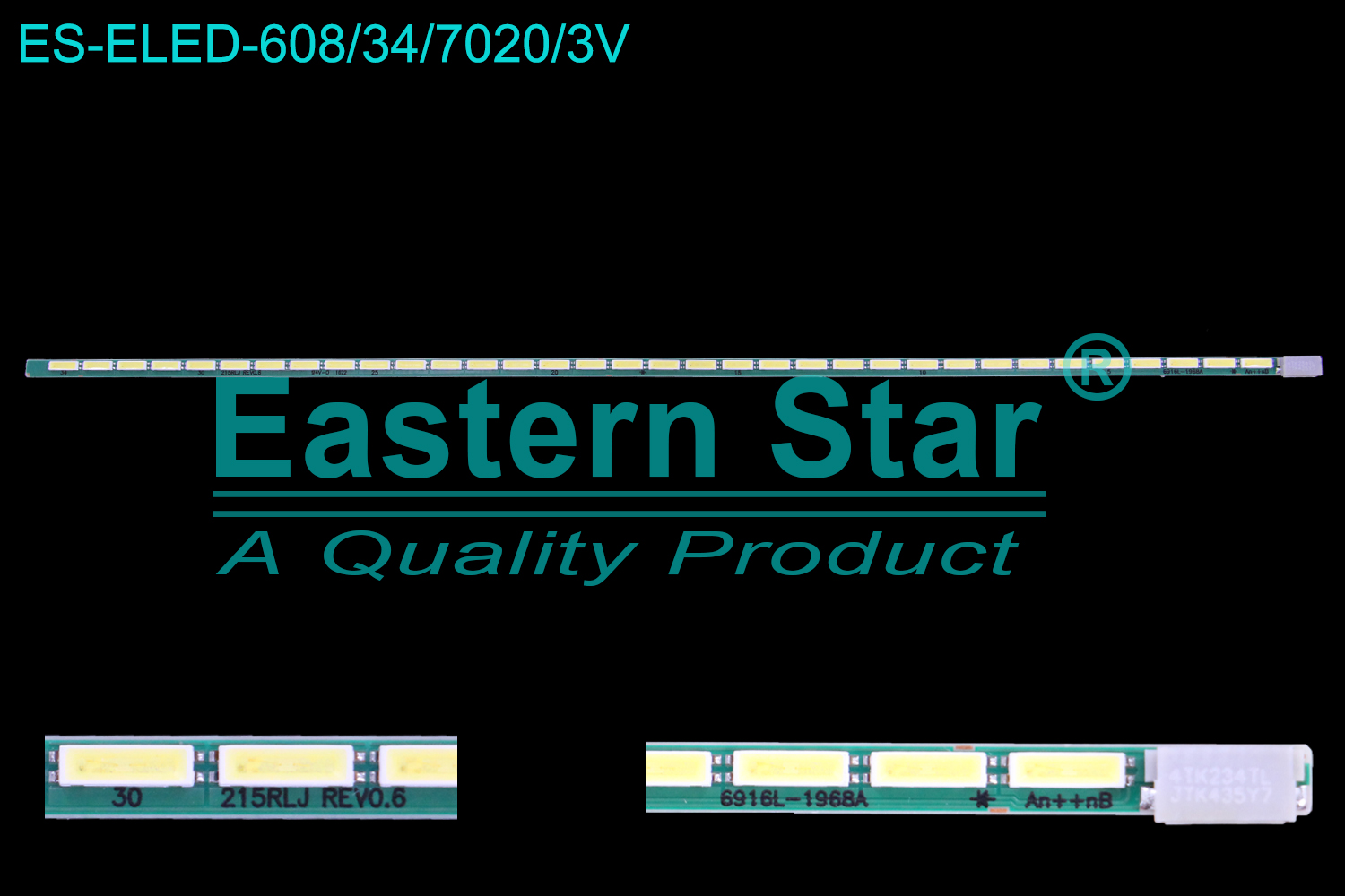 ES-ELED-608 ELED/EDGE TV backlight use for 21.5'' Peloton  PLTN-RB1V1 6916L-1968A  215RLJ REV0.6 LED STRIPS(1)