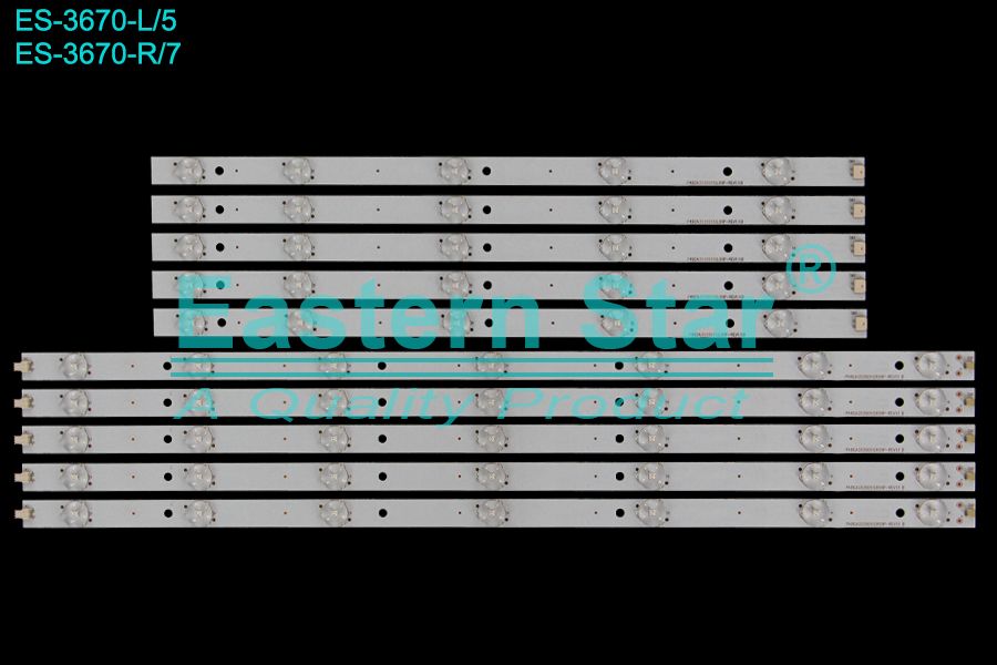 ES-3670 LED TV Backlight use for 49" Sharp LC-49CFG6001K49 L: P49CA35350512L59P-REV1.1B  R: P49CA35350512R59P-REV1.1 B  LED STRIP(10)