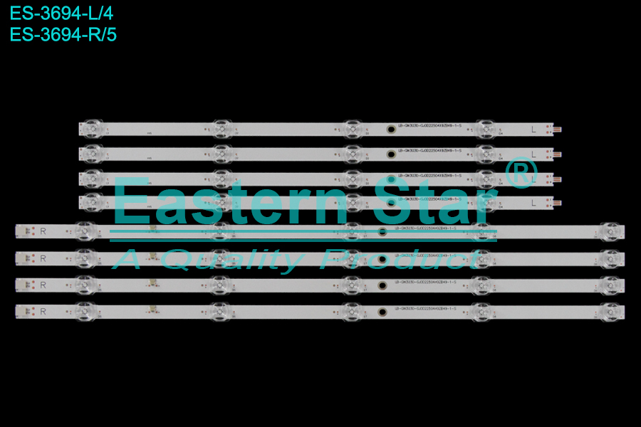 ES-3694 LED TV Backlight use for 50"  XiaoMI  L50M5-5ARU L:LB-GM3030-GJ0D22504X9ZB49-1-S R:LB-GM3030-GJ0D22504X9ZB49-1-S LED STRIP(8)