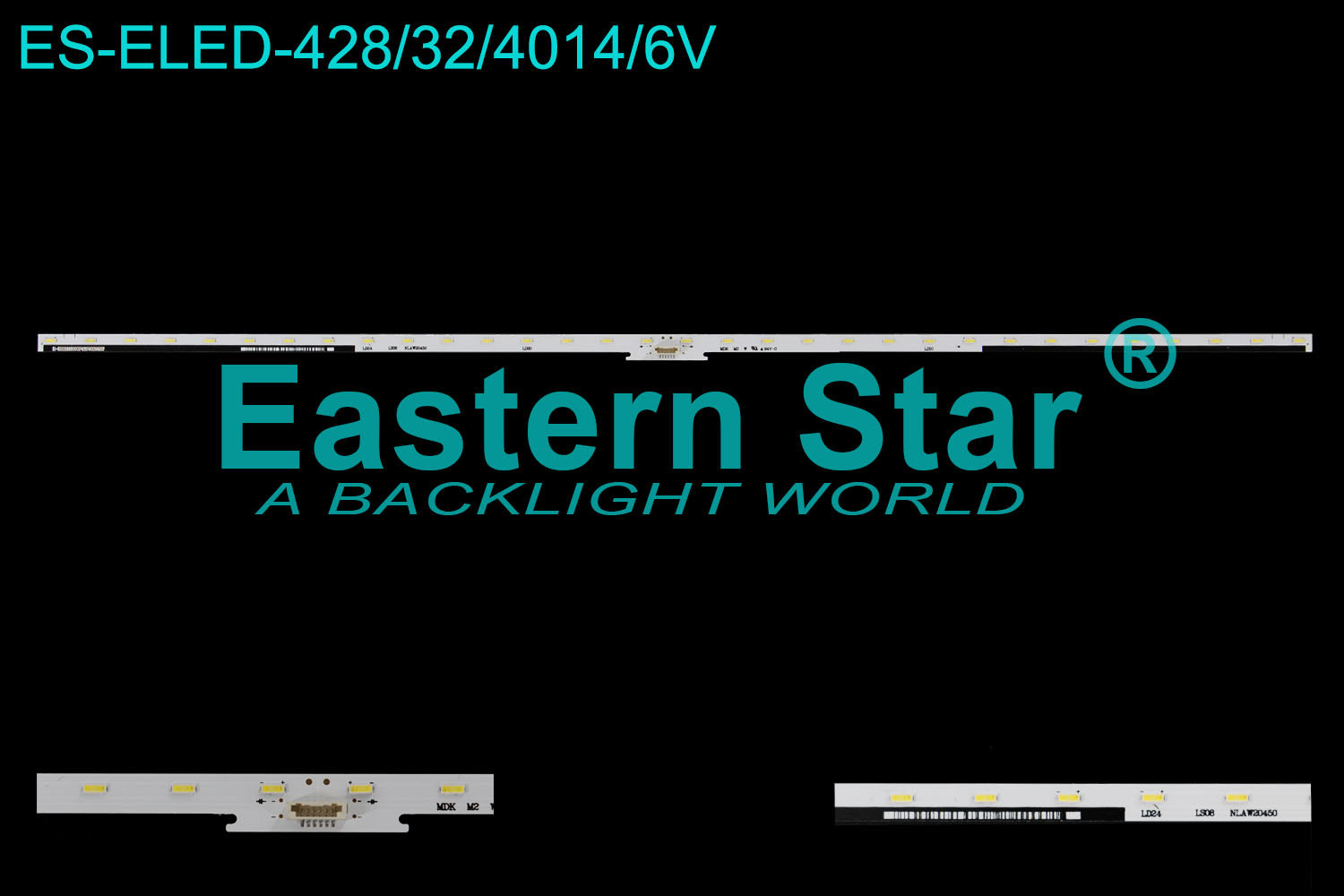 ES-ELED-428 ELED/EDGE TV backlight use for 43'' Sony XBR-43X800E/XBR-43XF7077 E-R110298F43F00273NJ NLAW20450 LED STRIPS(2)