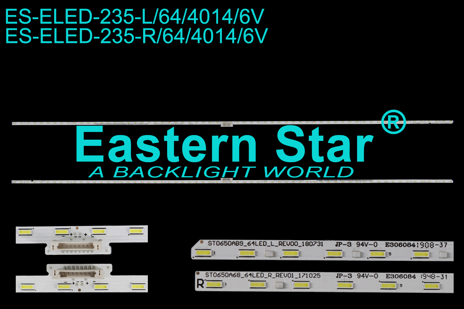 ES-ELED-235 ELED/EGDE TV Backlight 65" Sony XBR-65X850E L:ST0650A68_64LED_L_REV01_171025 R:ST0650A68_64LED_R_REV01_171025 L:STO650A68_64LED_L_REV01_171025 R:STO650A68_64LED_R_REV01_171025 (2)