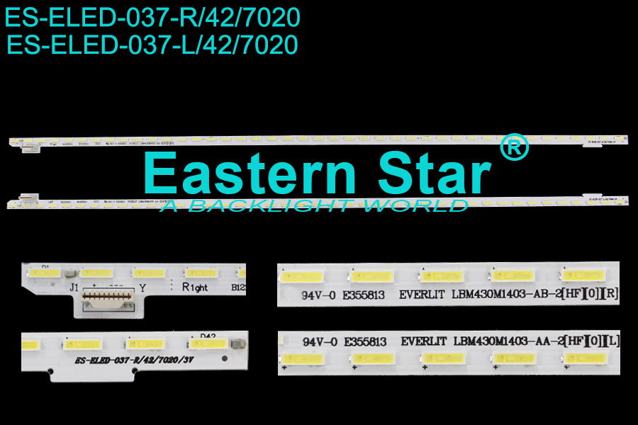 ES-ELED-037 ELED/EDGE TV backlight use for Sony 43'' R+L 42+42LEDs LBM430M1403-AA/B-2(HF)(0)(R/L) led backlight strips KDL 43W805C(2)