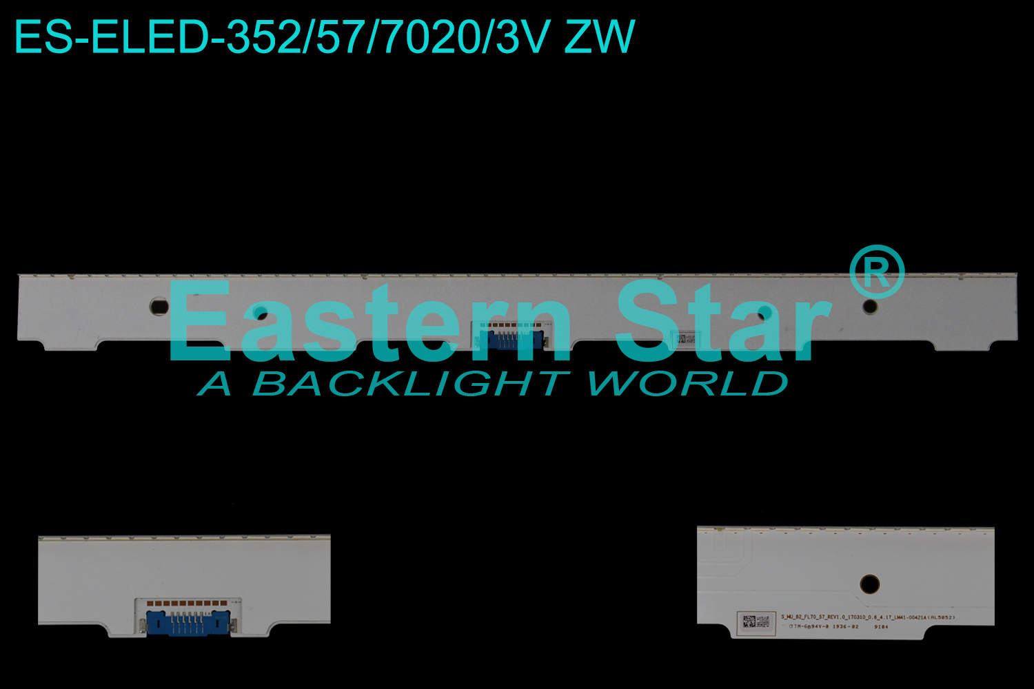 ES-ELED-352 ELED/EDGE TV backlight use for 82'' Samsung UN82MU8000F UN82MU8000 UN82MU8000FXZC S_MU_82_FL70_57_REV1.0_170310_0.6_4.17_LM41-00421A(AL5052) LED STRIPS(4)