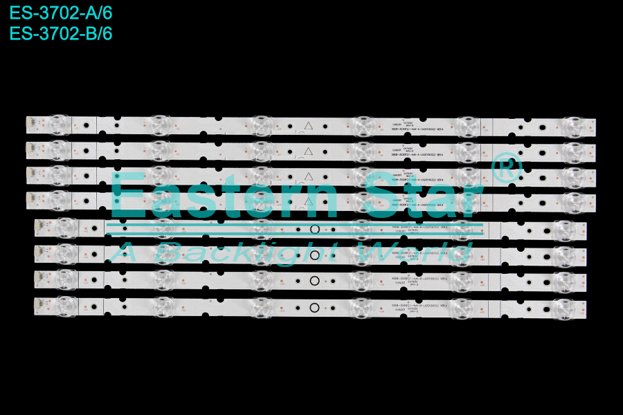 ES-3702 LED TV Backlight use for 50" Tcl 50S525  50D8-3030F2.1-4X6-A-KX20190322 VER.4   50D8-3030F2.1-4X6-B-KX20190322 VER.4   4C-LB5006-YH04J  4C-LB5006-YH03J LED STRIP(8)