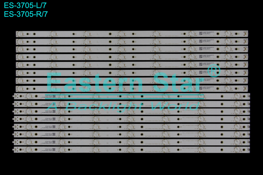 ES-3705 LED TV Backlight use for 65" Philips R: CEJJ-LB650Z-14S1P-M3030-J   L: CEJJ-LB650Z-14S1P-M3030-I  LED STRIP(16)