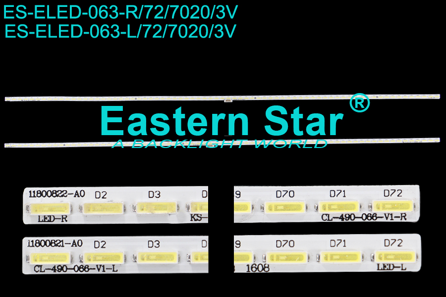 ES-ELED-063 ELED/EDGE TV Backlight use for Philips 55'' CL-550-072-V1-L  CL-550-072-V1-R