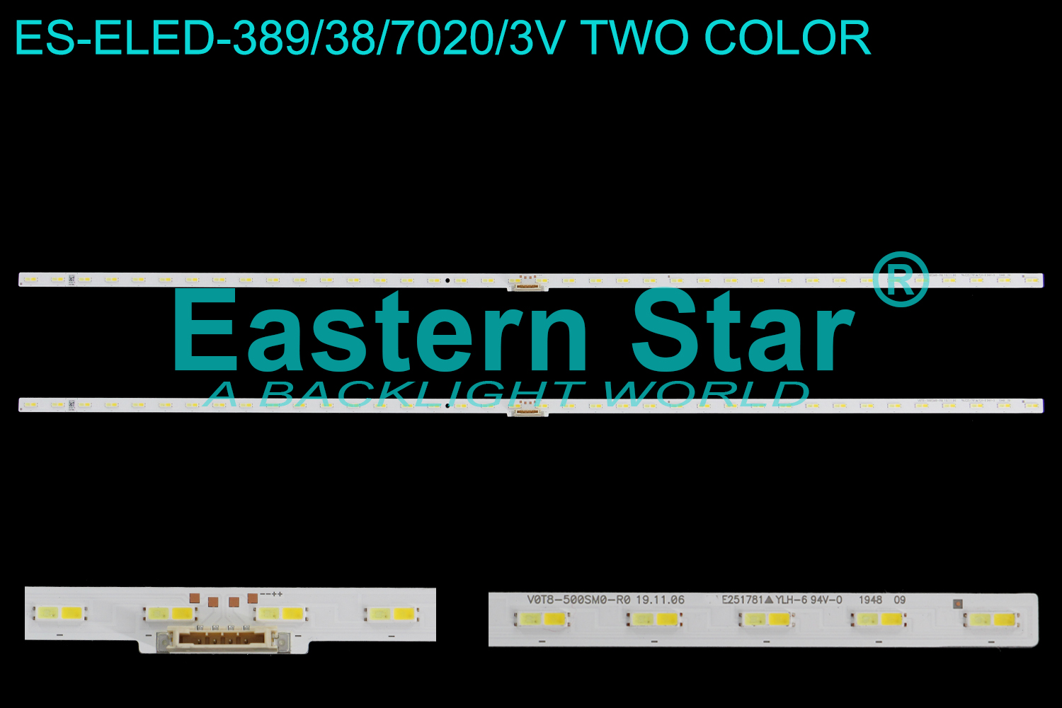ES-ELED-389 ELED/EDGE TV backlight use for 50'' Samsung UA50TU8500UXZN/UE50TU8500UXCE BN96-50378A V0T8-500SM0-R0 19.11.06 LED STRIPS(2)