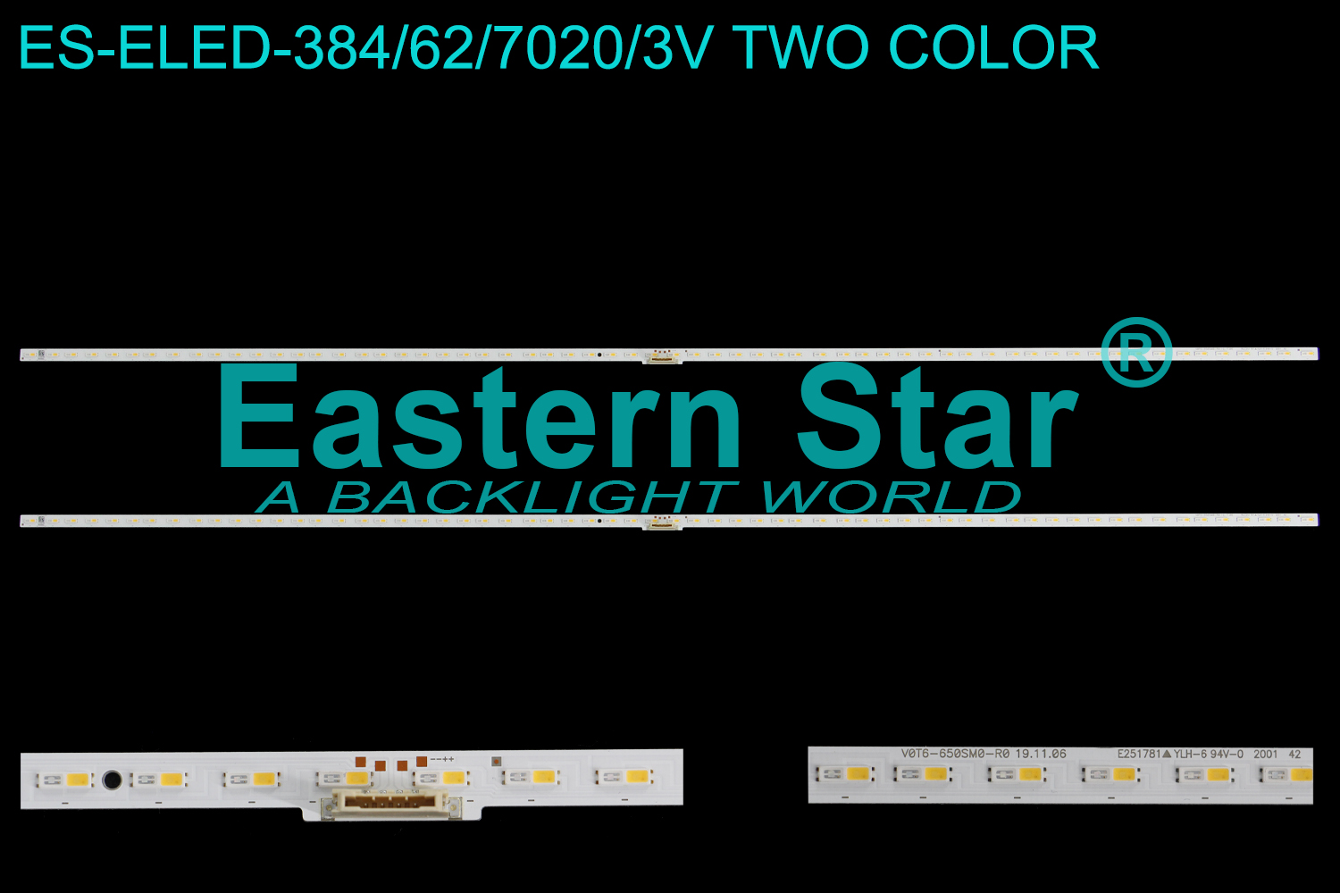 ES-ELED-384 ELED/EDGE TV backlight use for 65'' Samsung QN65LS03TAFXZA BN96-50385A V0T6-650SM0-R0 19.11.06 LED STRIPS(2)
