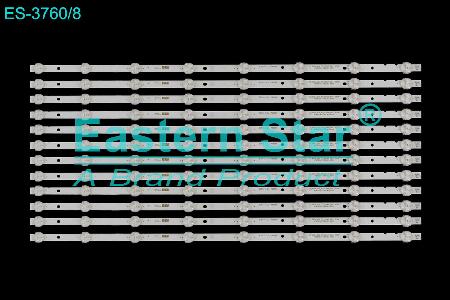 ES-3760 LED TV Backlight use for 55" Telefunken  TF-LED55S15TZSU 8D55-DNDL-M8616A CY_55DN_3528_1*8_300mA_24V 190507 NPB15D543103BL041-002H LED STRIP(12)