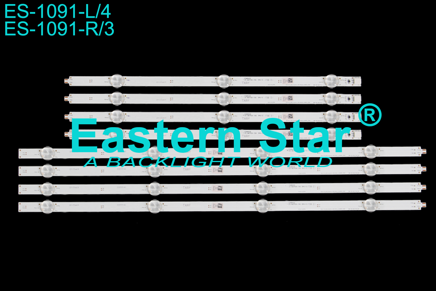 ES-1091 LED TV Backlight use for Arcelik 43'' 43_Crystal_1x3+1x4_L/R_1313FC_7SIP LED STRIPS(8)