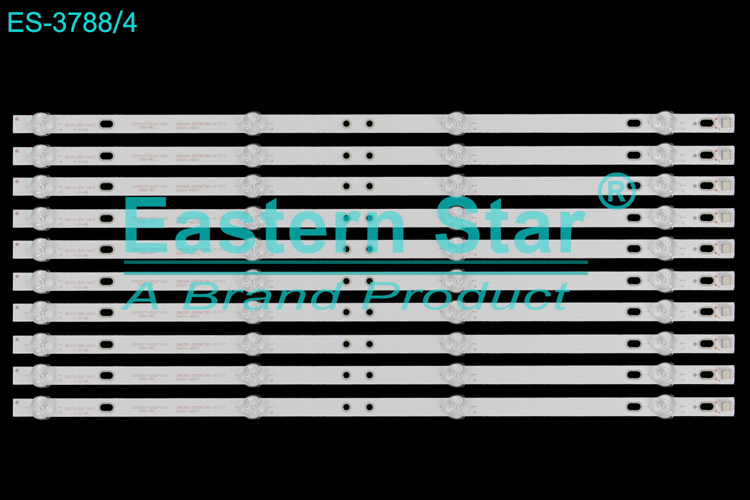 ES-3788 LED TV Backlight use for 50" Akai AKTV505 DS50M73-DS07-V01 DSBJ-WG 2W2006-DS50M7301-01 3A4CX-46012  LED STRIP(10)