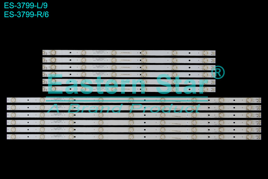 ES-3799 LED TV Backlight use for 65"  1.30.1.65N99001L V1 65N99GM06X15-E0034 1.30.1.65N99001R V1 65N99GM06X15-E0034 LED STRIP(12)