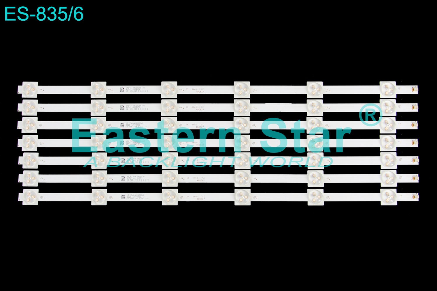 ES-835 LED TV Backlight use for 49'' Sunny TV SN049DLD-12AT050-LKFM  4906X7 LED STRIPS(7)